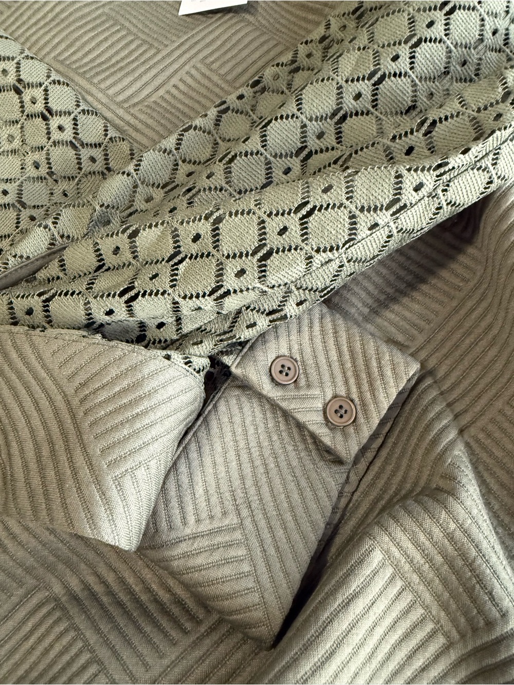 Automet Olive Green Ribbed Knit Top - Picture 4 of 6